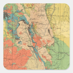 Sticker Carré Carte géologique générale du Colorado