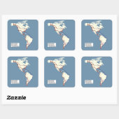 Sticker Carré Carte GPS (Feuille)