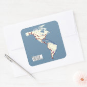 Sticker Carré Carte GPS (Enveloppe)
