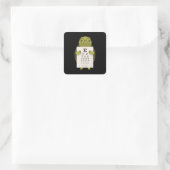 Sticker Carré Carte oculaire de la tortue (Sac)