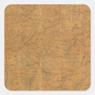 Sticker Carré Carte officielle de Lloyd de l'état du Tennessee