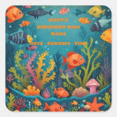 Sticker Carré Carte postale (Devant)