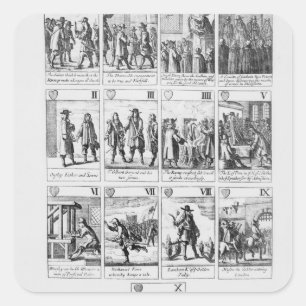 Sticker Carré Cartes de jeu