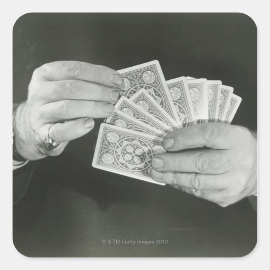 Sticker Carré Cartes de jeu (Devant)