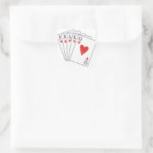 Sticker Carré Cartes de jeu Euchre (Sac)