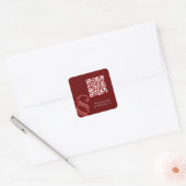 Sticker Carré Cartes de visite professionnelles code QR Brun Pre (Enveloppe)
