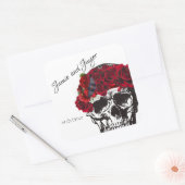 Sticker Carré Cartes d'enveloppe Mariage crâne (Enveloppe)