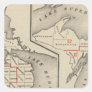 Sticker Carré Cartes montrant les districts du Congrès