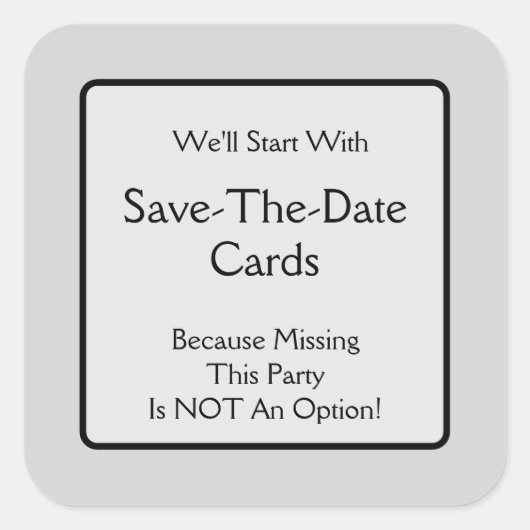 Sticker Carré cartes Save The Date (Devant)