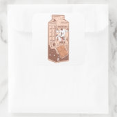Sticker Carré Carton de lait aromatisé au chocolat (Sac)
