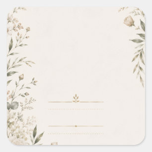 Sticker Carré Carton d'invitation de mariage Héritage avec Botan