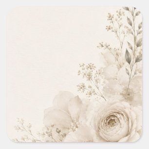 Sticker Carré Carton d'invitation de mariage pour les événements