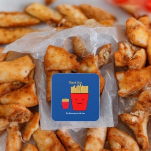 Sticker Carré Carton Fries