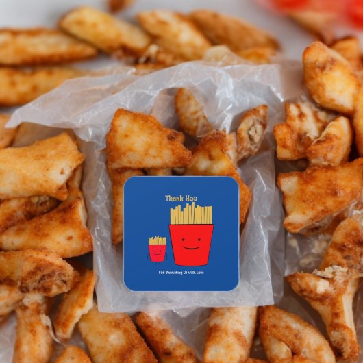 Sticker Carré Carton Fries
