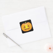 Sticker Carré Carton mignon Halloween Jack O’Lantern Citrouille (Enveloppe)
