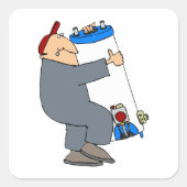 Sticker Carré Cartoon (Devant)