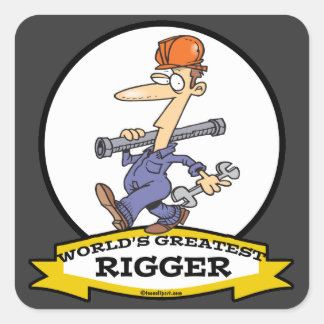 STICKER CARRÉ CARTOON HOMME LE PLUS RIGGER