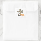 Sticker Carré Cartoon Mummy - Approuvé par Halloween (Sac)