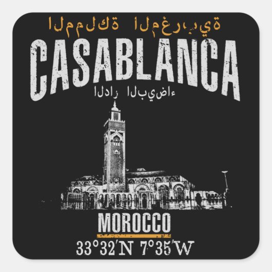Sticker Carré Casablanca (Devant)