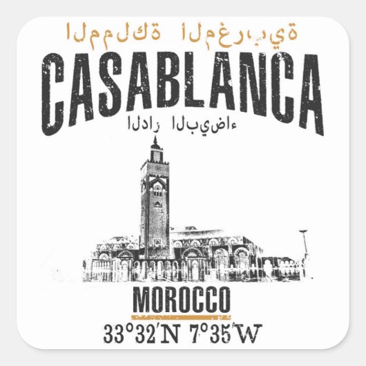 Sticker Carré Casablanca (Devant)
