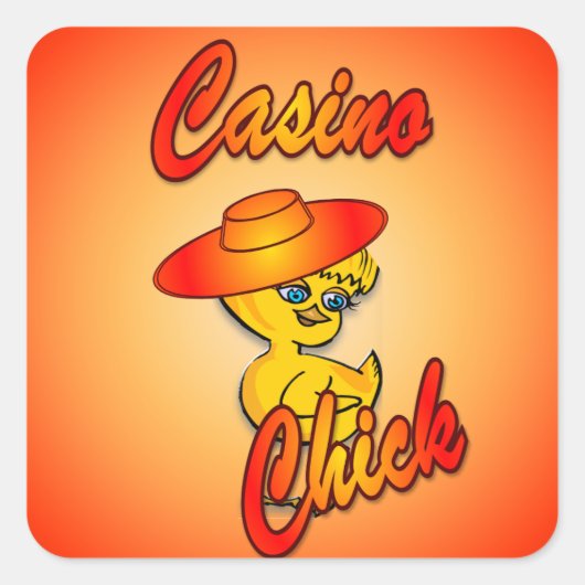Sticker Carré Casino Chick #5 (Devant)