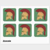Sticker Carré Casque Corinthien (Feuille)