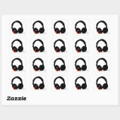 Sticker Carré Casque Pop Art (Feuille)
