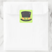 Sticker Carré Casquette irlandais mignon (Sac)