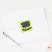 Sticker Carré Casquette irlandais mignon (Enveloppe)