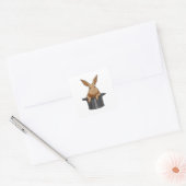 Sticker Carré Casquette magicien lapin (Enveloppe)