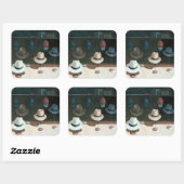 Sticker Carré Casquette Shop 1990 (Feuille)