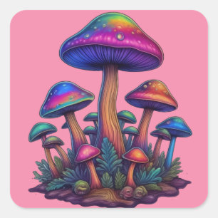 Sticker Carré Casquettes de couleur bonbon
