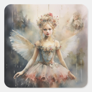 Sticker Carré Casse-Noisette Ballet, Fée de la Rosée Radieuse
