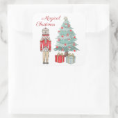 Sticker Carré Casse-noix, arbre de Noël & cadeaux (Sac)