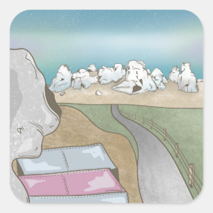 Sticker Carré Castle hill bouldering Nouvelle-Zélande