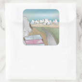 Sticker Carré Castle hill bouldering Nouvelle-Zélande (Sac)