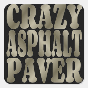 Sticker Carré Castor d'asphalte fou en argent