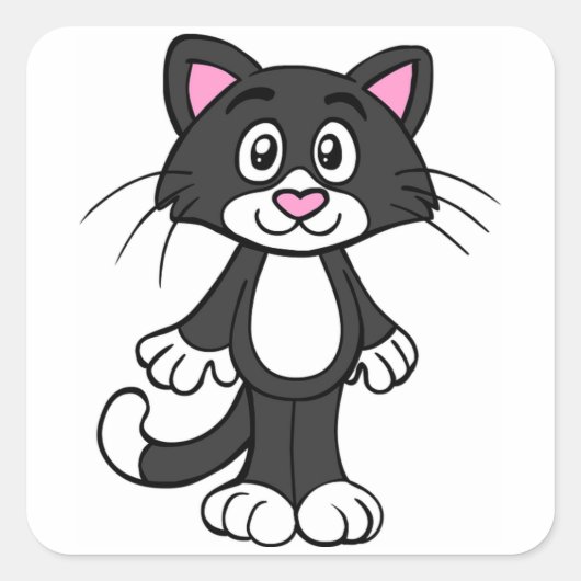 Sticker Carré Cat (Devant)