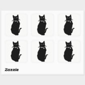 Sticker Carré Cat (Feuille)