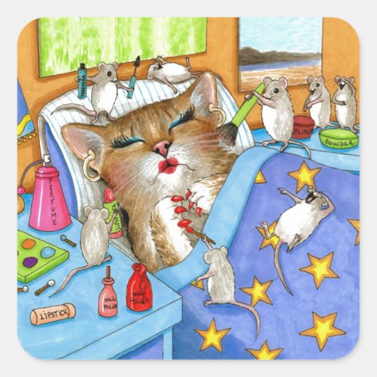 Sticker Carré Cat 508 (Devant)