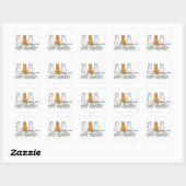 Sticker Carré Cat Crazy Orange Tabby Cats (Feuille)