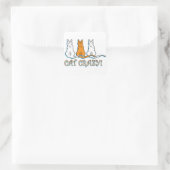Sticker Carré Cat Crazy Orange Tabby Cats (Sac)
