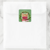 Sticker Carré Cat de Christmas (Sac)