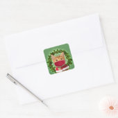 Sticker Carré Cat de Christmas (Enveloppe)