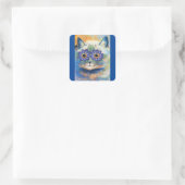 Sticker Carré Cat de Louis Wain (Sac)