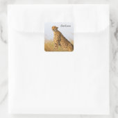 Sticker Carré Cat lover cheetah photo (Sac)