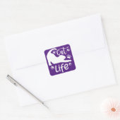 Sticker Carré Cat Stretching Life Paws Enveloppe fermeture (Enveloppe)