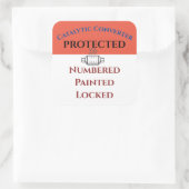 Sticker Carré Catalytic Converter Protégé, modifier le texte Sti (Sac)