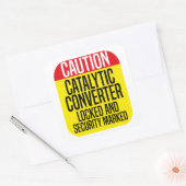Sticker Carré Catalytic Converter protégé verrouillé et sécurité (Enveloppe)