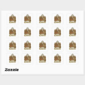 Sticker Carré Catanic - Mème de culte de chat médiéval (Feuille)